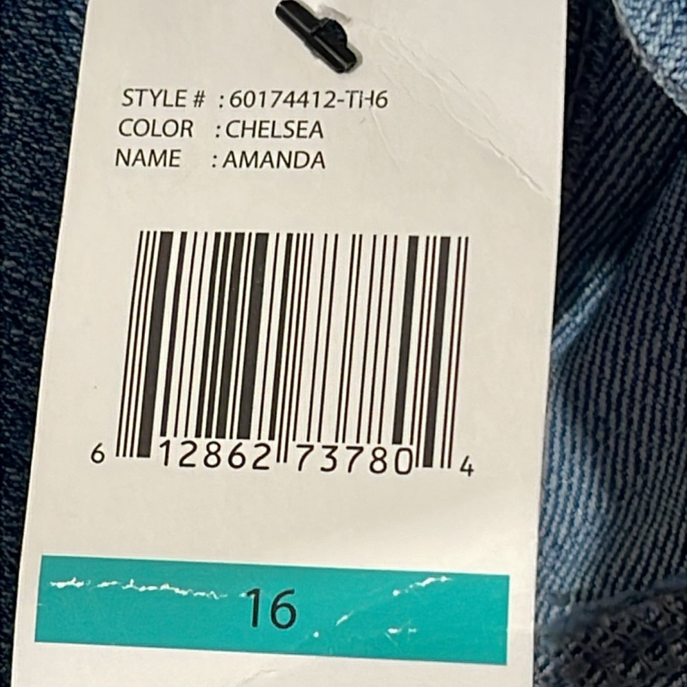 GLORIA VANDERBILT Amanda Classic Fit Ultra Stretch Tummy Slimmer Jeans Sz 16 NEW - Picture 10 of 11